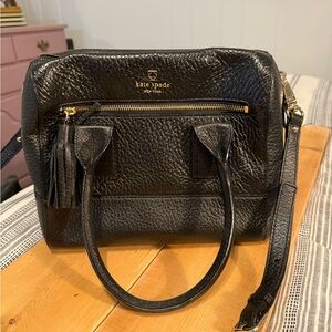 Kate Spade Black Pebbled Leather Shoulder Bag